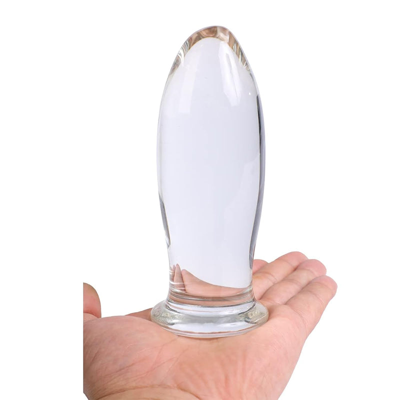 5.5" Large Glass Butt Plug Big Crystal Anal Plug Anal Masturbation Butt Expander Anal Trainer Toy