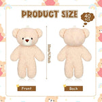 40 Pcs Christmas Mini Bear Toy 4.7 Inch Stuffed Tiny Bear Gifts Soft Keychain Mini Stuffed Animal Small Plush Jointed Doll For Kids Adult Diy Keychain Party Favor(Simple Style)