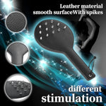 Sex Paddle Studded Spanking For Adult Bdsm Black Pu Leather Whip Flogger Mit Schlüsselband For Flirt Play Fetish Cosplay