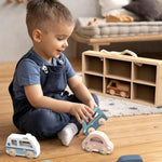 Wooden Toy Cars Set – 6 Colorful Little Vehicles In Wooden Case For Kids – Fsc Certified Pretend Play Car Set For Boys & Girls, Toddlers Wheels Toys Includes Fire Brigade, Ambulance
