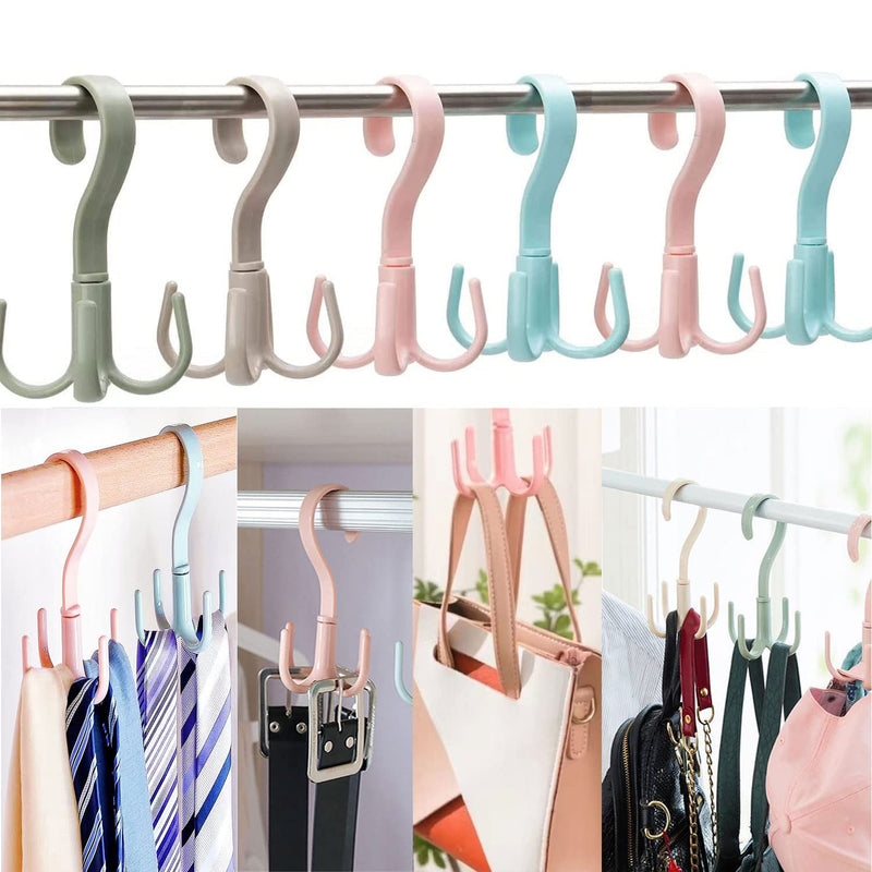 6 Pcs Belt Hanger For Closet Purse Bag Scarf Organizer For Closet Organizer Hook