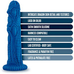 The Realm Draken Silicone Dragon Dildo – Lock On Attachment Compatible, 7.75 Inch, Harness Safe, Textured For Extra Stimulation - Adult Sex Toy For Women, Couples & Fantasy Play