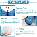 Butterfly Stuffed Animal Plush Blue Kawaii Butterfly Pillow Toy Gift,16×12 Inch