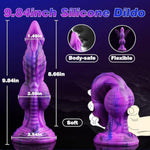 9.8" Fantasy Dragon Monster Knot Dildo, Thick Horse Knotted Alien Sex Toys With Suction Cup, Silicone Huge Anal Creature Animal Dildo For G-Spot, Adult Toy For Men Women Gay