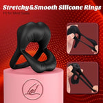 Vibrating Cock Ring With Sexy Lip Clitoris Stimulator, Stretchy Penis Ring Sex Toys For Men Erection Couples Kinky Pleasure Vibrator Adult Toys Male Vibrators 9 Vibrations, Juguetes Sexuales Hombre