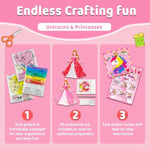 12 Pcs Unicorn Craft Kit for Kids Ages 4-8, Educational Arts & Crafts Set