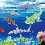6Pcs 3D Printed Shark Figurines Toys For Kids Toddlers, Realistic Ocean Sea Animals Bath Toys Fidget Toys Cake Toppers Shark Party Decorations Christmas Birthday Gift For Boys Girls