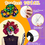 Day of the Dead Scratch Art Masks, 30 Pieces for Crafts and Parties