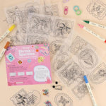 Shrink Art Craft Kit with 25+ Shapes, Markers & Charms, Bloom Post