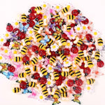 200 Pcs Mini Resin Ladybug, Butterfly & Bee Charms for Scrapbooking, Nail Art & DIY Crafts