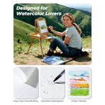 9 x 12 Watercolor Paper Pad, 20 Sheets, 140 lb 300 GSM Cold Press Paper