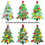 12 Pack DIY Foam Christmas Tree Craft Kits with Assorted Stickers