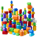 50 Pcs Extra-Large Stacking Rocks Toys For Age 1-3 2-4, Safe Montessori Stacking Building Blocks Stones Toddlers Toy For 1 2 3 4 Year Old Boy Girl, Sensory Toys Gifts For Kids Age 1-2 2-4