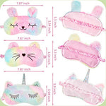 3 Pcs Kids Sleep Mask, Cat,Unicorn, Rainbow
