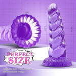 5.3 Inch Anal Dildo With Powerful Suction Cup, Small Anal Plug Dildos For Beginner, G-Spot Stimulation & Anal Training, Butt Plug Toys For Women & Men, Anal Trainer Sex Games - Purple