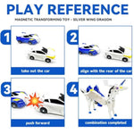 Collision Transforming Unicorn Car Toy – 2 Cars Crash & Transform Into Unicorn Robot Toys For Kids – Fun Gift For Boys & Girls, Birthday & Christmas