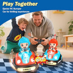 Remote Control Bumper Cars For Kids - 2 Player Battle Set With Lights & Music, Toy Rc Car For Toddlers Boys Girls Ages 3-8, Christmas Birthday Gift For Boys Girls