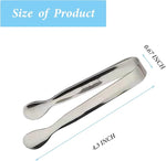 6PCS Ice Tongs Mini Sugar Tongs 4.25Inch Stainless Steel Small Serving Tongs, Small Kitchen Tiny Tongs for Appetizers,Tea Party, Coffee Bar, Desserts