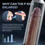 9"" X 1.75"" Penis Pump With Vacuum Gauge Red&Blue Handle, Vacuum Penis, Manual Penis Pump For Men, Penis Bigge Size