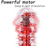 Silicone Crystal Barb Vibrator, Soft Silicone Insertion Vaginal G-Spot Vibrator, Vibrating Dildo Clitoral Nipple Vagina Massager Stimulator, Adult Sex Toy For Women Clitoral Vibrator, Red