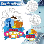 24 Pcs Color Your Own Father’s Day Cards with Paint Pens, DIY Kids Craft Kit