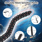 17.56 Inch Long Dildo Anal Snake,Large Butt Plug Huge Anal Dildo with Suction Cup for Vaginal G Spot Stimulation Monster Anal Plug Thick Anus Dilator Adult Sex Toys for Men Women(Black)