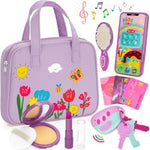 Toys For Girls 3 Years Old, Toddler Purse Girl Toys With Pretend Makeup Kit, Pretend Princess Play Purse Toy For Little Girl, Christmas Birthday Gifts For Toddler Girls Age 3, Purple