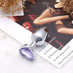 Small Fetish Anal Plug Butt Heart Personal Sex Massager(Light Purple)