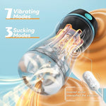Automatic Male Masturbator Sex Toys For Men - Transparent Outer Shell Penis Pump With 3 Vacuum Suction & 7 Vibration, Sex Machine Adult Toys Pocket Pussy For Men, Male Stroker Adult Sex Toys & Games