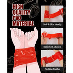Bdsm Bondage Restraints Tape Set – Adult Toy Sexual Restraint Tape Reusable Pull-Up Binding Pvc Static Electrostatic Tape For Couples 82Ft ?3 Rolls?Red