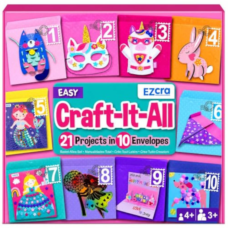 Unicorn Craft Box for Kids Ages 4-8 - 21 Projects in 1 Kit