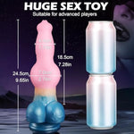 9.65" Monster Dildo Dragon Fantasy Dildo Dog Knot Dildo, Big Animal Dildo Giant Wolf Dildo With Strong Suction Cup, Massive Dildo Silicone Anal Dildo For G&P Spot Stimulation, Adult Toys For Women Men