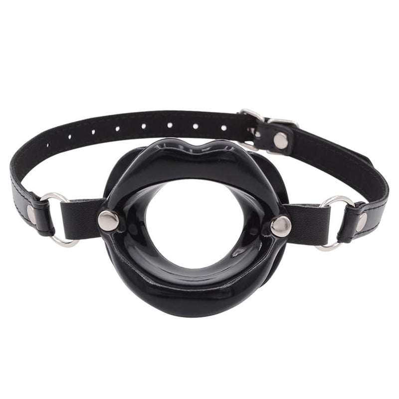 Lips Shaped Opening Mouth Gag Bdsm Toys Mouth Gags For Adult Play Bondage Leather Strap Lips Ring Open Gag For Couples Toys Mouth Gag Sex Games