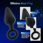 3Pcs Anal Plug With Pull Ring + 1Pcs Glass Plug