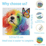 4 Pack Diamond Art Kits for Kids, 6 Inch Tiger & Leopard Gem Painting Set