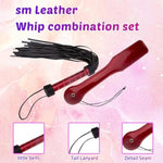 4 Pcs Bdsm Training Set Sex Whip Adult Sex Flap Paddle Role Playing Adult Role Playing Sex Game Bdsm Feather Hand Flap Whip Nipple Clip Rose Red