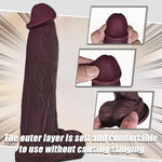 9 inch Realistic Medium Thick Big Black Dildo Adult Sex Toy for Women Men