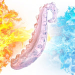 Glass Dildo Anal Butt Plug, Pink Hippocampus-Shaped Crystal Glass Dildo Pink Anal Plugs With Pellets Prostate Massager Anal Beads Crystal Dildo Anal Sex Toys For Women Masturbation