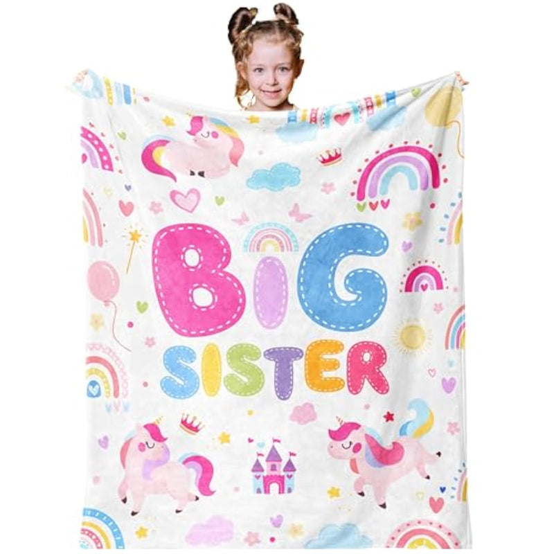 Big Sister Gifts For Girls Age 2/3/4/5, Christmas New Big Sister Gift Blanket 50"X40"