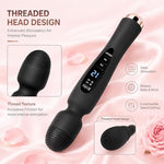Vibrator Wand Massager for Women -Adult Sex Toys Features LCD Display & 12 Vibration Modes, Rechargeable, Waterproof & Ultra Quiet - Ideal Personal Massager Gift for Her and Couples Play