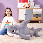 Large Shark Stuffed Animal Plush Toy,39" Giant Shark Cute Jumbo Soft Toys,Huge Big Size Fluffy Plushy Fat Oversized Plushie,Gifts For Kids