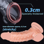 New Cock Delay Loop Sleeve For Men, Reusable Ultra-Soft Penis Enlarger Cock Extender Sheath Men Cock Condom Male Sex Toys - Clear