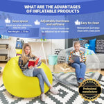 Inflatable Transparent Sofa Chair - Portable Lounge Couch And Bean Bag For Camping, Movie Nights, Parties, Kids' Rooms, Game Rooms, And Living Rooms 28.7X39.4X37.4In