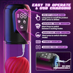 Sex Toys For Men Penis Pump - Automatic Sucking Male Masturbator With Electric Suction Enlargement- 5 Vibration & Suction Pocket Pussy Male Stroker With Rose Sex Toy Inner Sleeve, Penis Extender