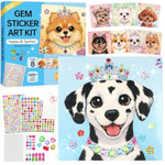 Diamond Art Sticker Kit for Kids Ages 4-12, Gem Sticker Crafts Set