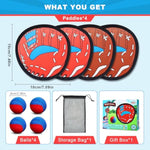 Toss And Catch Ball Game Outdoor Toys For Kids Baseball Pool Yard Outside Game Toys For Boys And Girls, Toddler Baseball Training Glove With 4 Paddles And 4 Balls