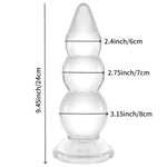 9.45 Inch Huge Anal Beads Butt Plug, Strong Suction Cup Anal Trainer Dildo With Different Sized Beads, Big Prostate Massage G-Spot P-Spot Masturbator, Adult Sex Toys For Men Women Couples