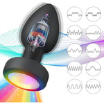 Silicone Vibrating Anal Plug With Luminous Base, Wireless Remote Control Rechargeable Butt Plug Anal Massager G-Spot Anus Stimulation For Man And Woman Pleasure Bed Games