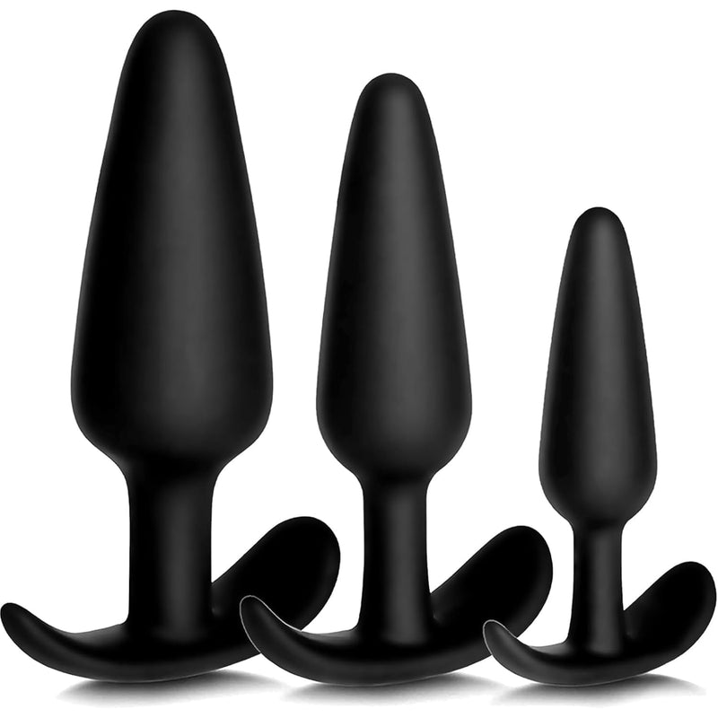 Silicone Anal Plug,3 Sizes Adult Sex Anal Toys Prostate Massage Anus Dilator For Beginners Advanced Users.
