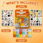 Magnetic Letters & Numbers Foam Craft Kit for Kids, Tin Box Learning Toy Ages 5+